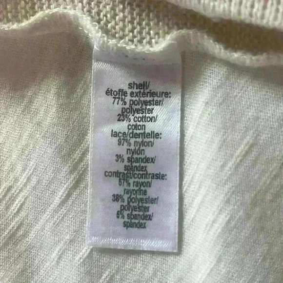 Vioblu Cream Knit Women’s tank top size medium - Picture 6 of 8